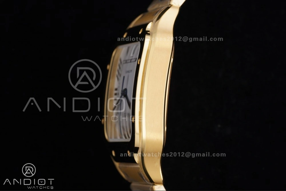 Santos de Cartier 40mm BVF 1:1 Best Edition YG White Dial on YG Smart-Links Bracelet MIYOTA Stretchable 215