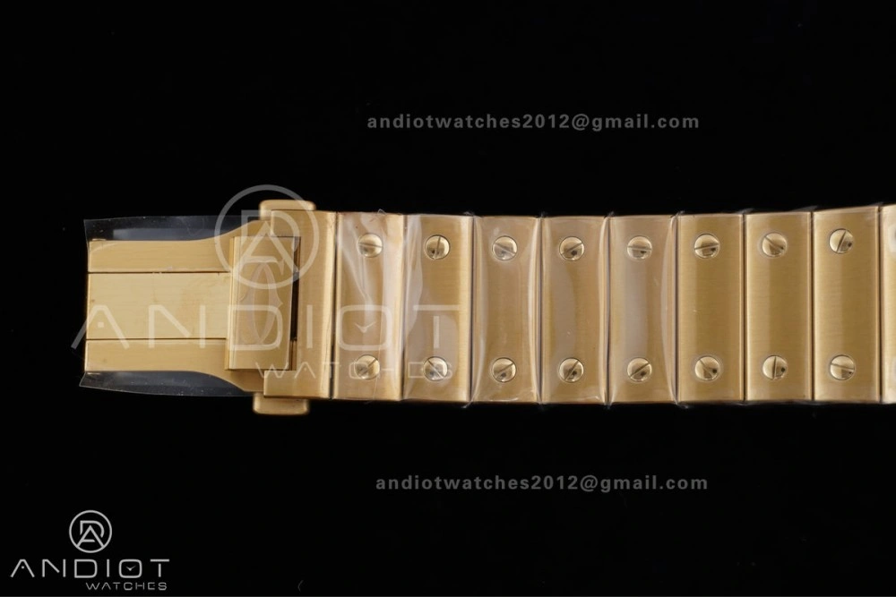 Santos de Cartier 40mm BVF 1:1 Best Edition YG White Dial on YG Smart-Links Bracelet MIYOTA Stretchable 215