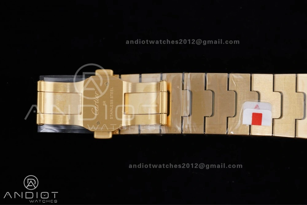 Santos de Cartier 40mm BVF 1:1 Best Edition YG White Dial on YG Smart-Links Bracelet MIYOTA Stretchable 215