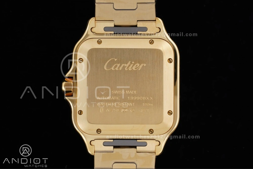 Santos de Cartier 40mm BVF 1:1 Best Edition YG White Dial on YG Smart-Links Bracelet MIYOTA Stretchable 215