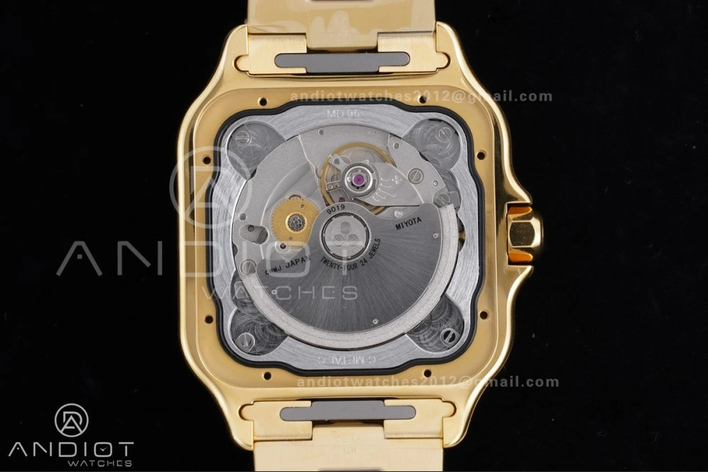 Santos de Cartier 40mm BVF 1:1 Best Edition YG White Dial on YG Smart-Links Bracelet MIYOTA Stretchable 215