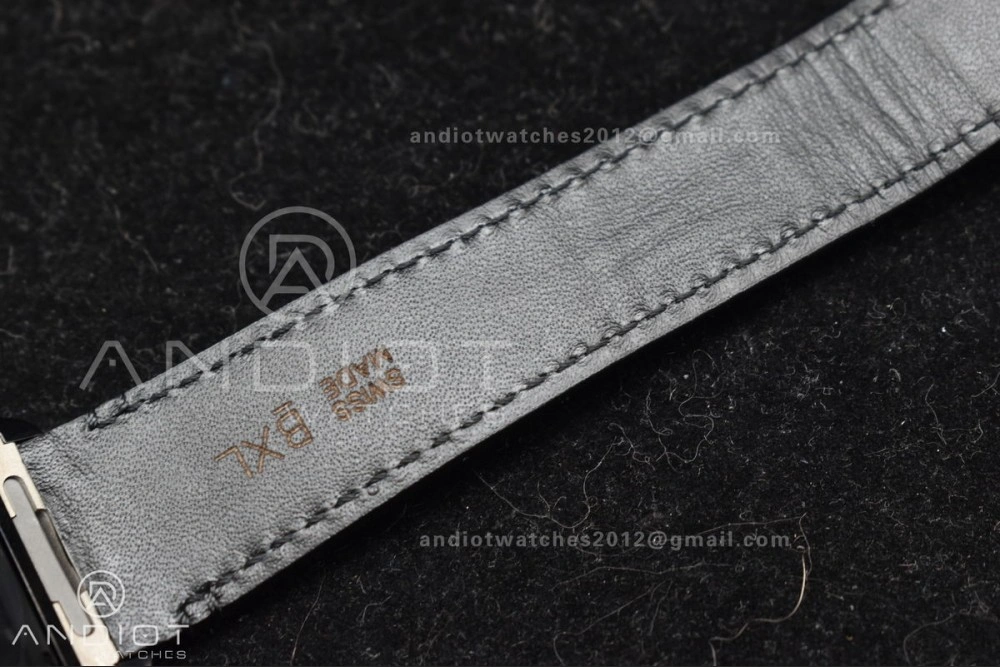 Santos de Cartier 40mm PVD BVF 1:1 Best Edition Black Dial on Black Leather Strap MIYOTA Snug 236