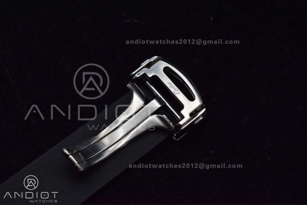 Santos de Cartier 40mm PVD BVF 1:1 Best Edition Black Dial on Rubber Strap MIYOTA Durable 232