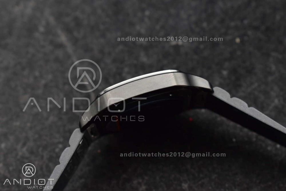 Santos de Cartier 40mm PVD BVF 1:1 Best Edition Black Dial on Rubber Strap MIYOTA Durable 232
