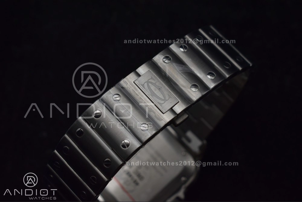 Santos de Cartier 40mm SS AF 1:1 Best Edition Gray Dial on SS Smart Links Bracelet MIYOTA Tailored 239