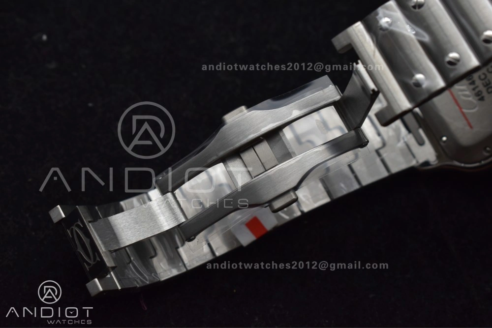 Santos de Cartier 40mm SS AF 1:1 Best Edition Gray Dial on SS Smart Links Bracelet MIYOTA Tailored 239