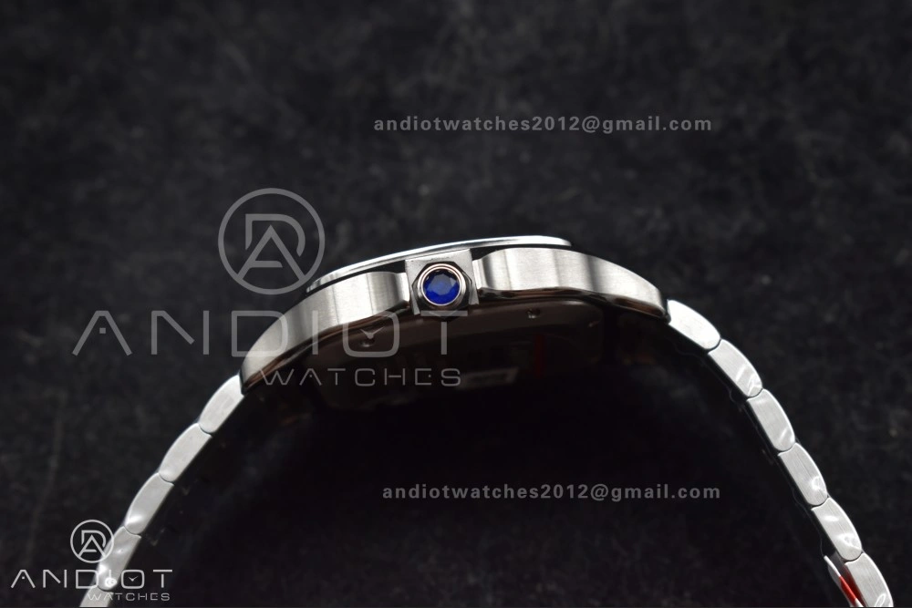 Santos de Cartier 40mm SS AF 1:1 Best Edition Gray Dial on SS Smart Links Bracelet MIYOTA Tailored 239