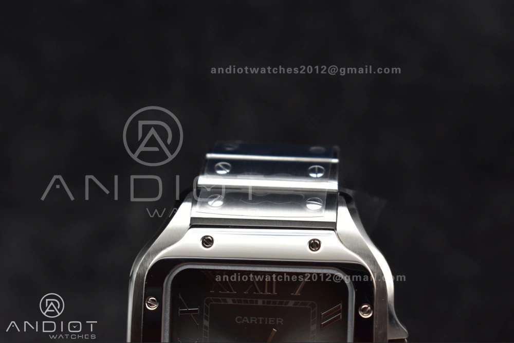 Santos de Cartier 40mm SS AF 1:1 Best Edition Gray Dial on SS Smart Links Bracelet MIYOTA Tailored 239