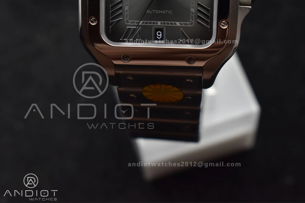 Santos de Cartier 40mm SS AF 1:1 Best Edition Gray Dial on SS Smart Links Bracelet MIYOTA Tailored 239