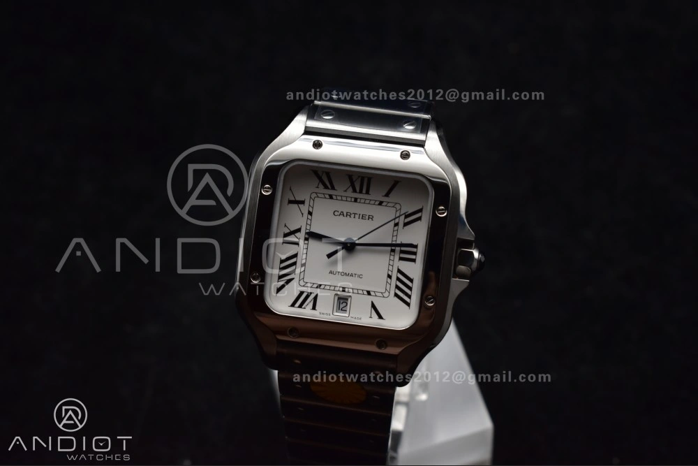 UrbanStyle Santos de Cartier 40mm SS AF 1:1 Best Edition White Dial on SS Smart Links Bracelet MIYOTA 243
