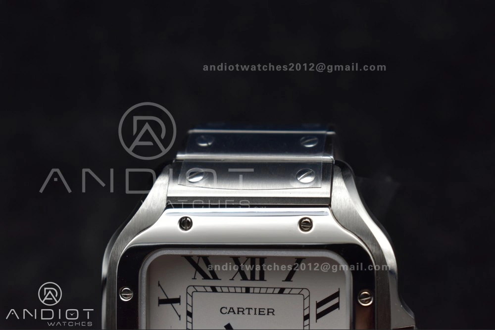 UrbanStyle Santos de Cartier 40mm SS AF 1:1 Best Edition White Dial on SS Smart Links Bracelet MIYOTA 243