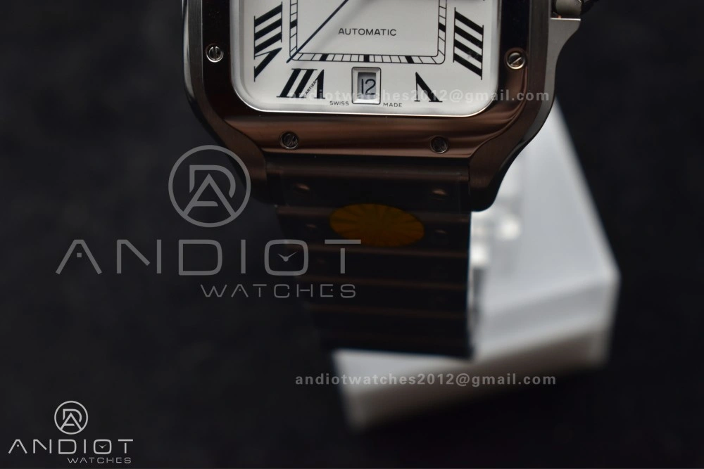 UrbanStyle Santos de Cartier 40mm SS AF 1:1 Best Edition White Dial on SS Smart Links Bracelet MIYOTA 243