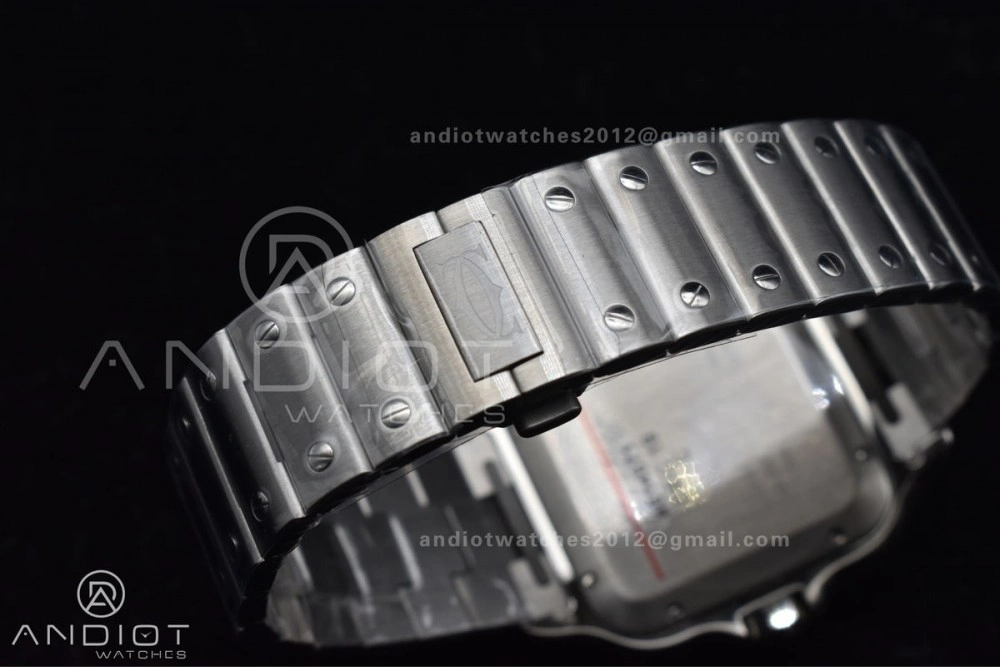 Santos de Cartier 40mm SS BVF 1:1 Best Edition Blue Dial on SS SmartLinks Bracelet MIYOTA 9015 V TechFriendly 240