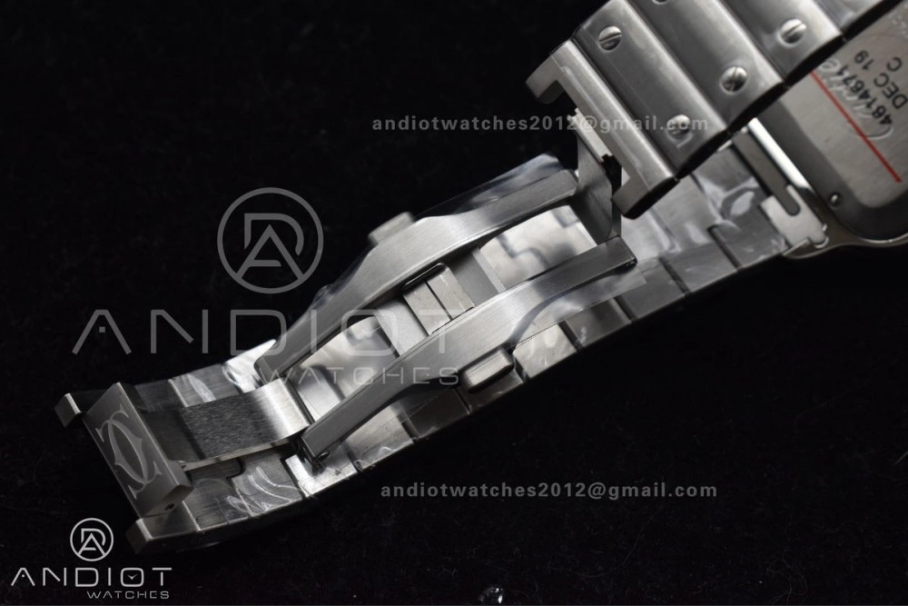 Santos de Cartier 40mm SS BVF 1:1 Best Edition Blue Dial on SS SmartLinks Bracelet MIYOTA 9015 V TechFriendly 240