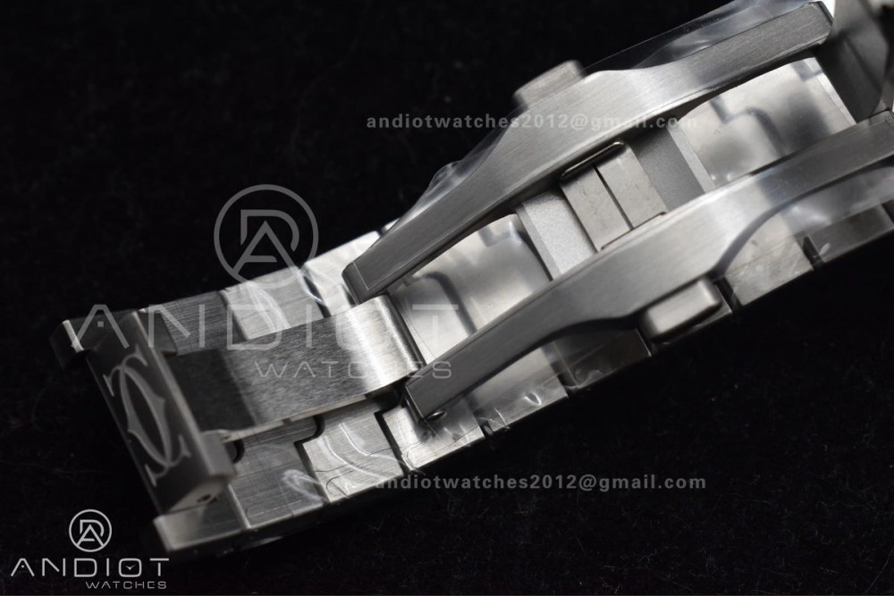 Santos de Cartier 40mm SS BVF 1:1 Best Edition Blue Dial on SS SmartLinks Bracelet MIYOTA 9015 V TechFriendly 240