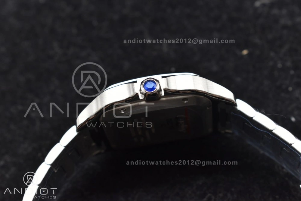 Santos de Cartier 40mm SS BVF 1:1 Best Edition Blue Dial on SS SmartLinks Bracelet MIYOTA 9015 V TechFriendly 240