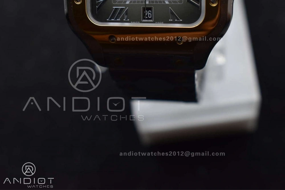 Santos de Cartier 40mm SS YG BVF 1:1 Best Edition Gray Dial on SS YG SmartLinks Bracelet MIYOTA SmoothTexture 245