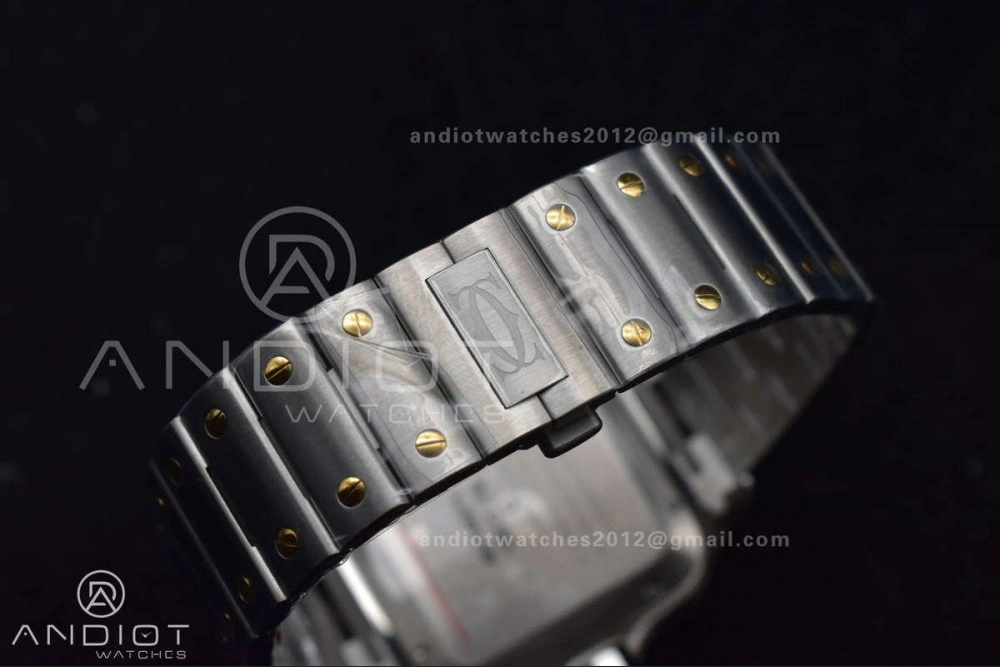 Santos de Cartier 40mm SS YG BVF 1:1 Best Edition Gray Dial on SS YG SmartLinks Bracelet MIYOTA SmoothTexture 245