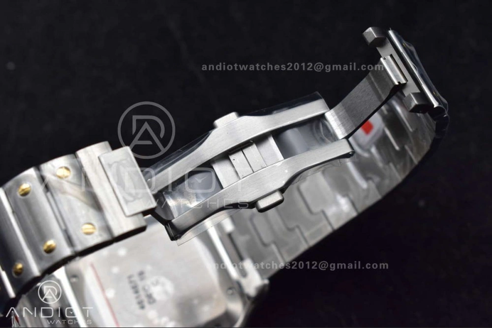 Santos de Cartier 40mm SS YG BVF 1:1 Best Edition Gray Dial on SS YG SmartLinks Bracelet MIYOTA SmoothTexture 245