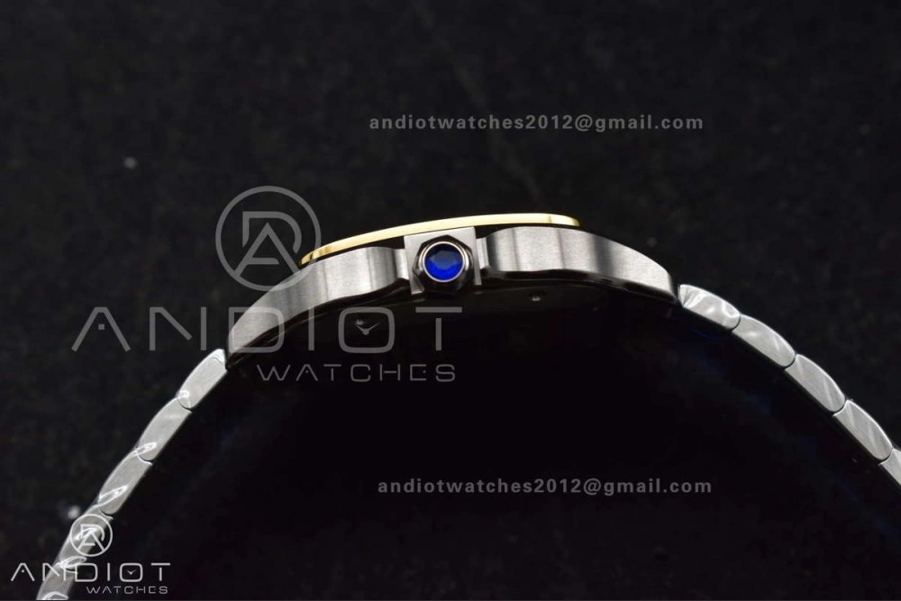 Santos de Cartier 40mm SS YG BVF 1:1 Best Edition Gray Dial on SS YG SmartLinks Bracelet MIYOTA SmoothTexture 245