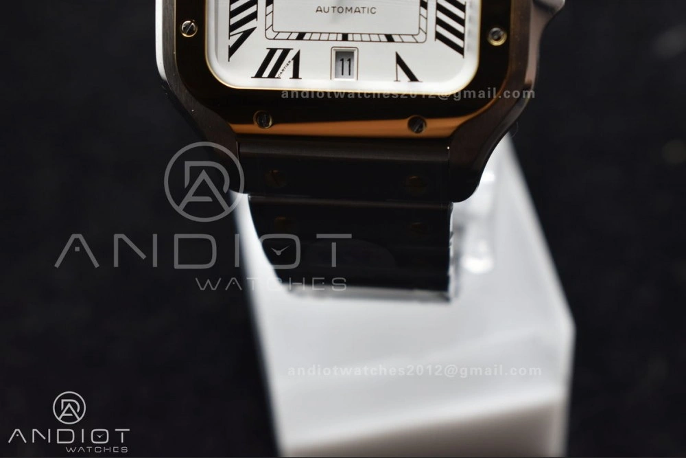 Santos de Cartier 40mm SS YG BVF 1:1 Best Edition White Dial on SS YG SmartLinks Bracelet MIYOTA 9015 V Tailored 1053