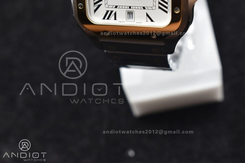 Santos de Cartier 40mm SS YG BVF 1:1 Best Edition White Dial on SS YG SmartLinks Bracelet MIYOTA 9015 V Tailored 1053