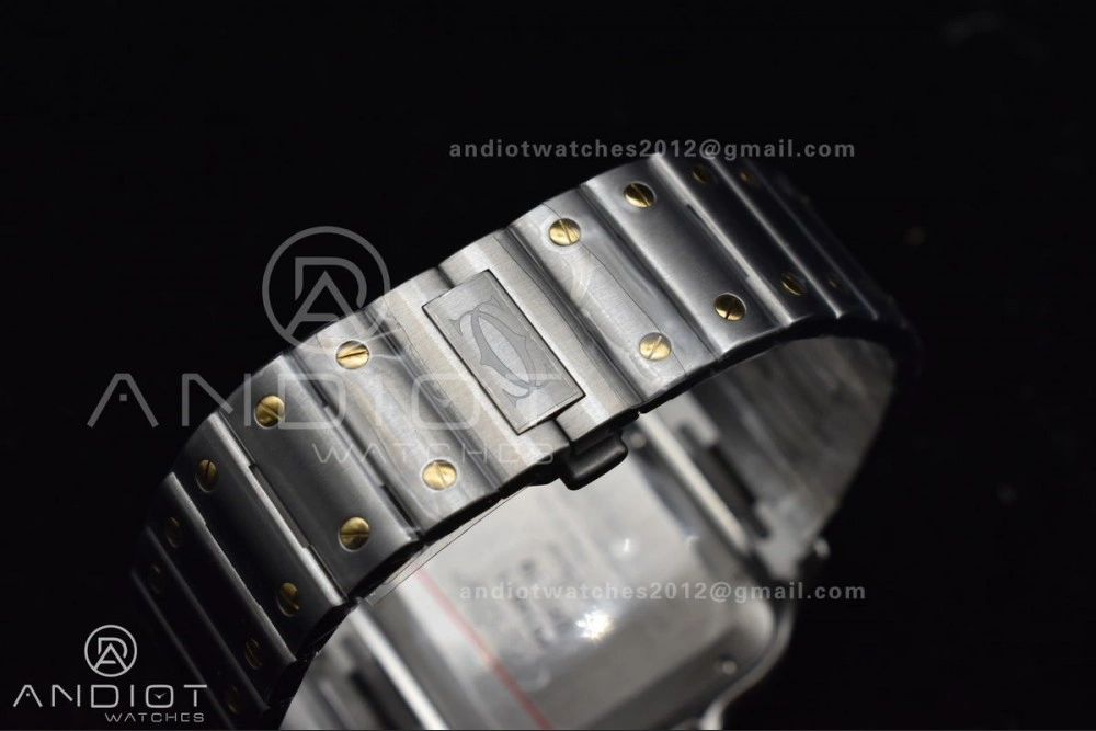 Santos de Cartier 40mm SS YG BVF 1:1 Best Edition White Dial on SS YG SmartLinks Bracelet MIYOTA 9015 V Tailored 1053