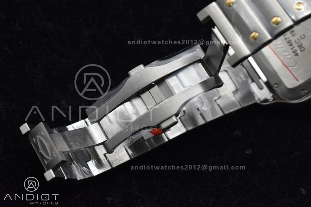 Santos de Cartier 40mm SS YG BVF 1:1 Best Edition White Dial on SS YG SmartLinks Bracelet MIYOTA 9015 V Tailored 1053