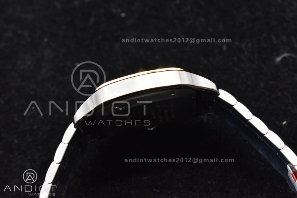 Santos de Cartier 40mm SS YG BVF 1:1 Best Edition White Dial on SS YG SmartLinks Bracelet MIYOTA 9015 V Tailored 1053