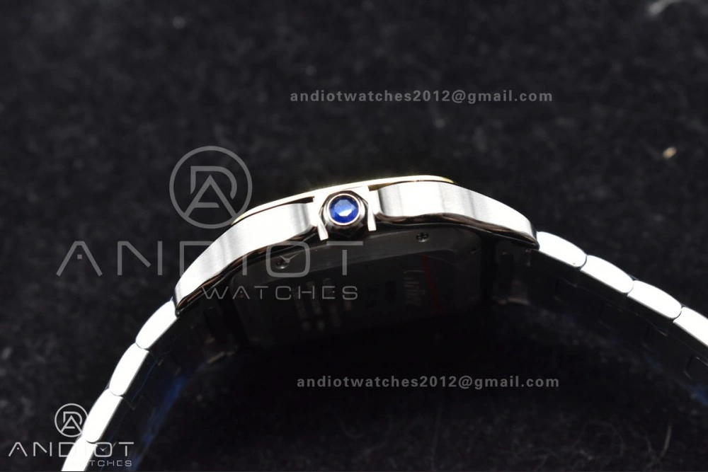 Santos de Cartier 40mm SS YG BVF 1:1 Best Edition White Dial on SS YG SmartLinks Bracelet MIYOTA 9015 V Tailored 1053