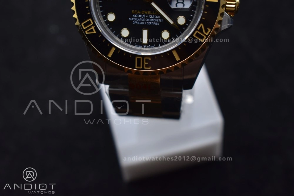 Unisex Sea-Dweller Two Tone SS YG 126603 GMF Best Edition Black Dial on SS YG Bracelet A2824 V 1061