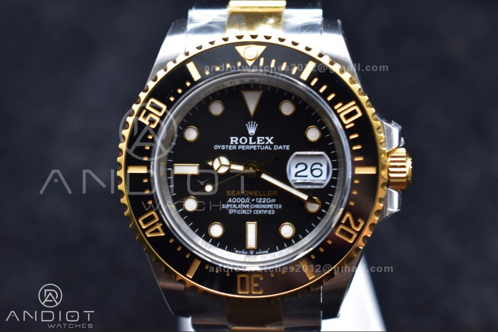 Sea-Dweller Two Tone SS YG 126603 VSF Best Edition Black Dial on SS YG Bracelet VS Affordable 1073