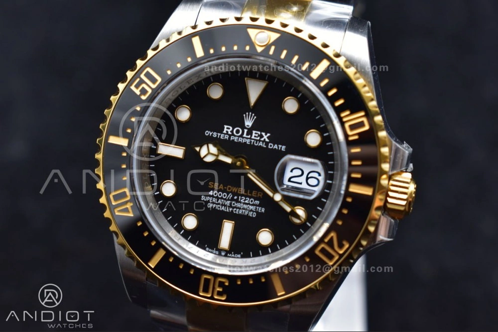 Sea-Dweller Two Tone SS YG 126603 VSF Best Edition Black Dial on SS YG Bracelet VS Affordable 1073