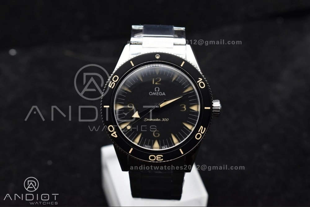 QuickDry Seamaster 300 Heritage VSF 1:1 Best Edition Black Dial on SS Bracelet A8912 Super Clone 1060