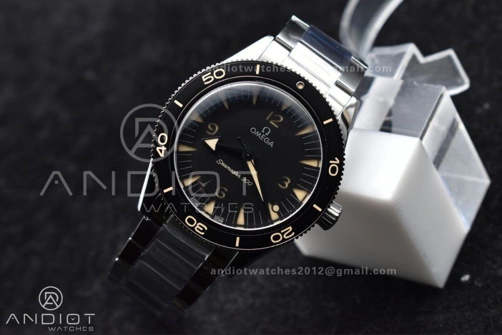 QuickDry Seamaster 300 Heritage VSF 1:1 Best Edition Black Dial on SS Bracelet A8912 Super Clone 1060