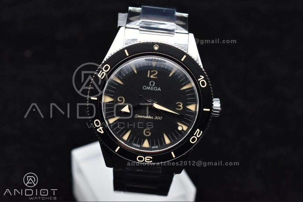 QuickDry Seamaster 300 Heritage VSF 1:1 Best Edition Black Dial on SS Bracelet A8912 Super Clone 1060