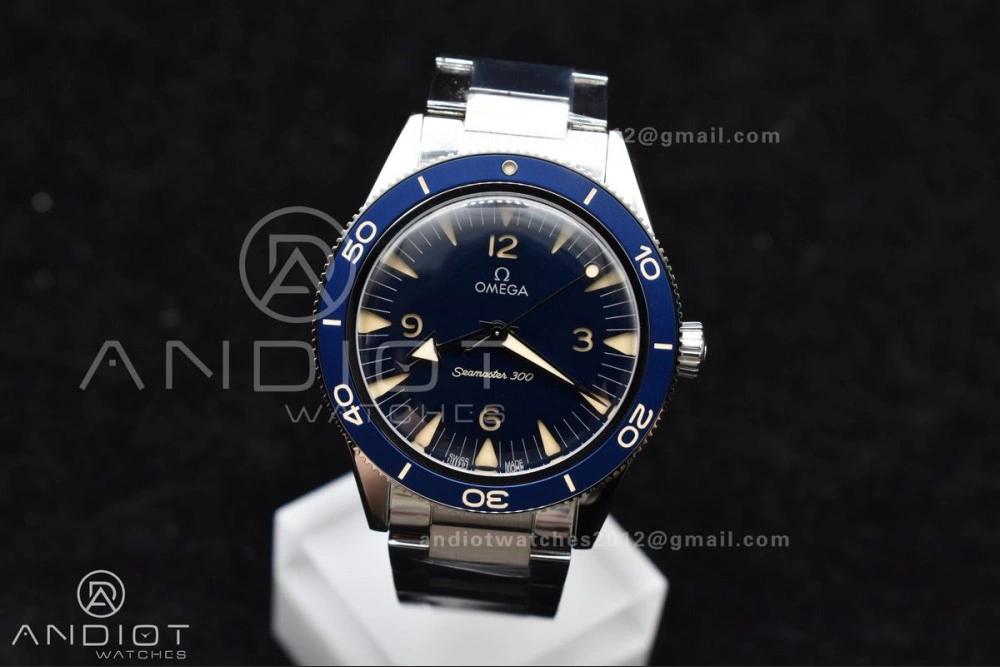 Seamaster 300 Heritage VSF 1:1 Best Edition Blue Dial On SS Bracelet A8912 Super Clone QuickDry 56