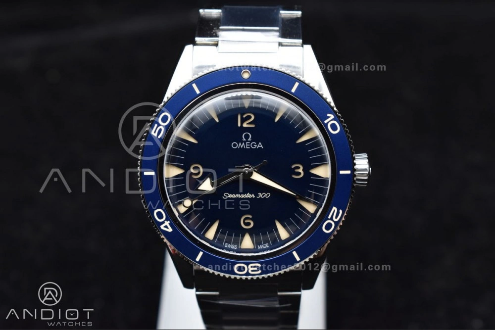 Seamaster 300 Heritage VSF 1:1 Best Edition Blue Dial On SS Bracelet A8912 Super Clone QuickDry 56