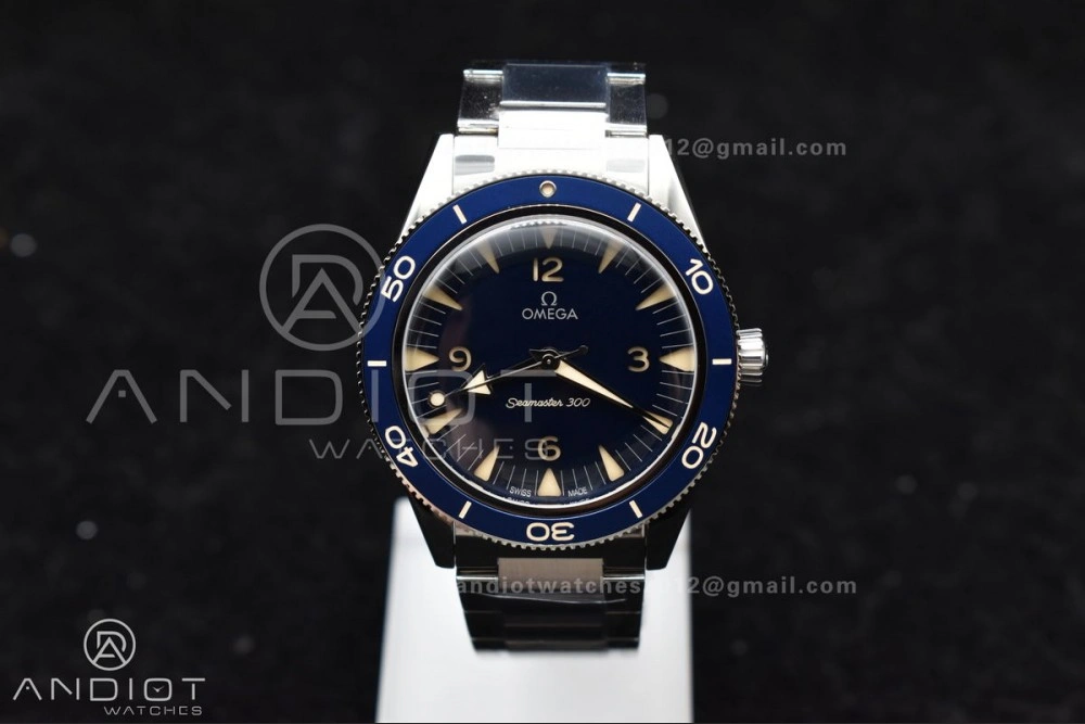 Seamaster 300 Heritage VSF 1:1 Best Edition Blue Dial On SS Bracelet A8912 Super Clone QuickDry 56