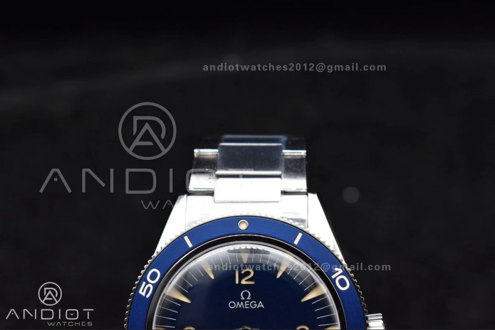 Seamaster 300 Heritage VSF 1:1 Best Edition Blue Dial On SS Bracelet A8912 Super Clone QuickDry 56