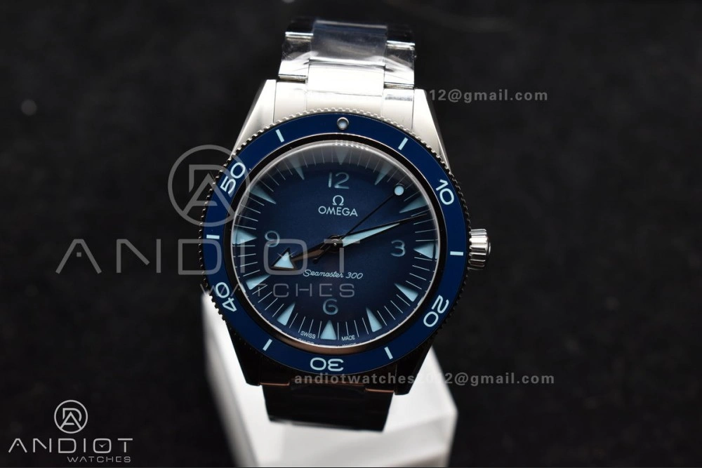 WaterResistant Seamaster 300 Heritage VSF 1:1 Best Edition Blue Dial on SS Bracelet A8912 Super Clone 1063
