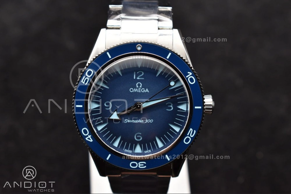 Practical Seamaster 300 Heritage VSF 1:1 Best Edition Blue Dial on SS Bracelet A8912 Super Clone 51