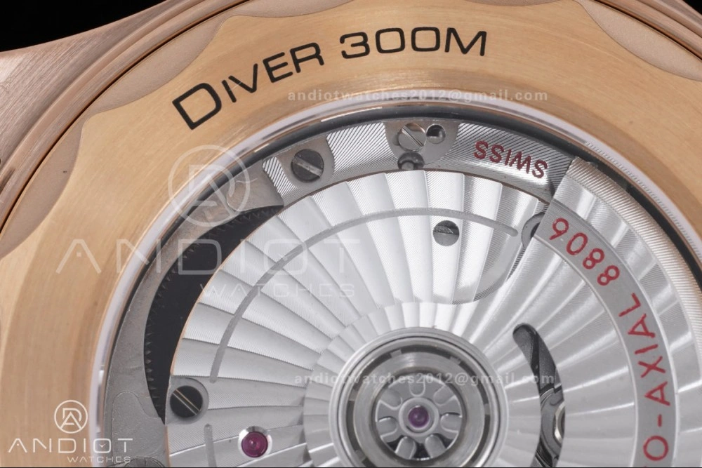 Seamaster 300M Diver Rose Gold VSF 1:1 Best Edition Black Dial on Mesh Bracelet A NewStyle 65