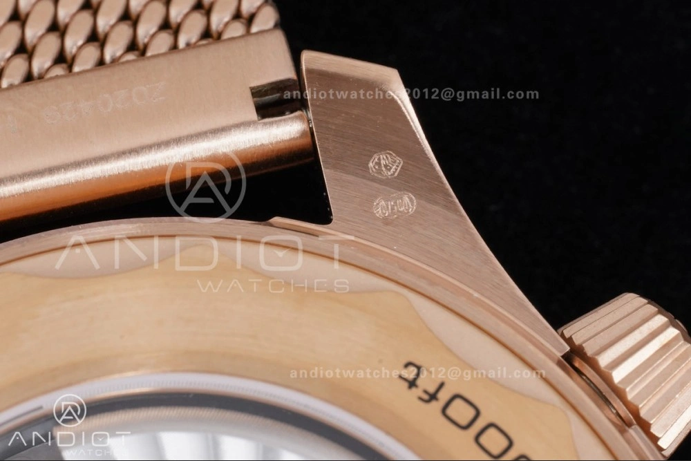 Seamaster 300M Diver Rose Gold VSF 1:1 Best Edition Black Dial on Mesh Bracelet A NewStyle 65