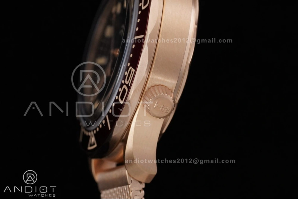 Seamaster 300M Diver Rose Gold VSF 1:1 Best Edition Black Dial on Mesh Bracelet A NewStyle 65