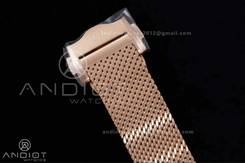 Seamaster 300M Diver Rose Gold VSF 1:1 Best Edition Black Dial on Mesh Bracelet A NewStyle 65