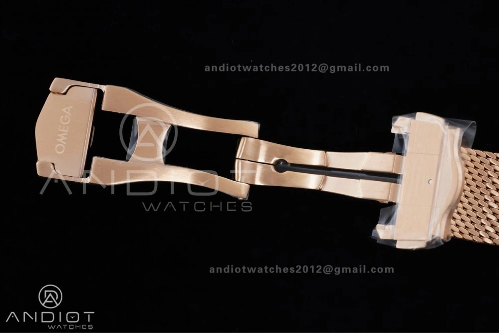 Seamaster 300M Diver Rose Gold VSF 1:1 Best Edition Black Dial on Mesh Bracelet A NewStyle 65