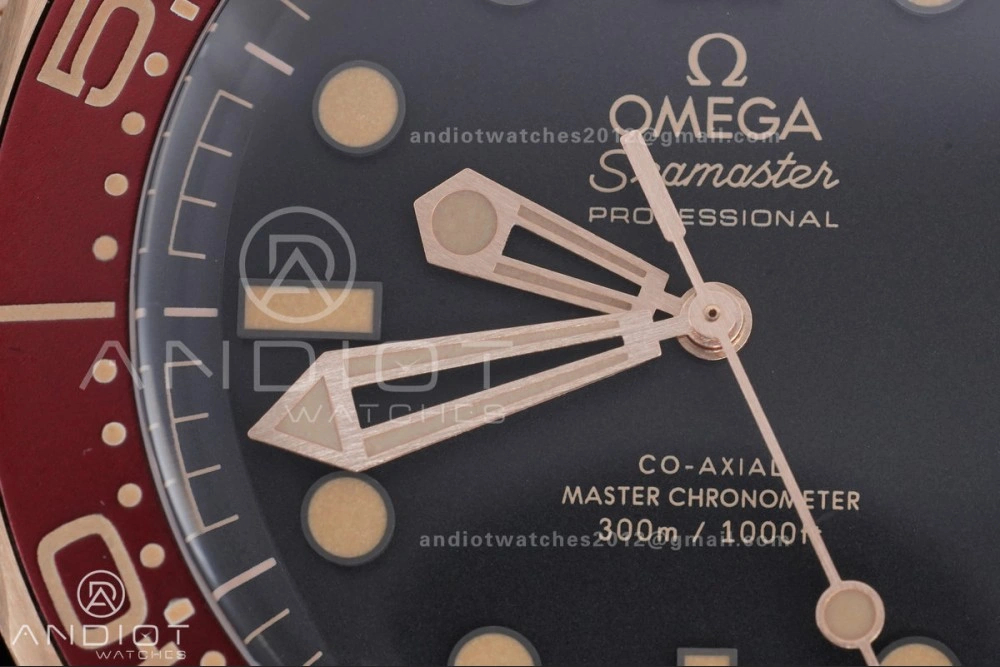 Seamaster 300M Diver Rose Gold VSF 1:1 Best Edition Black Dial on Mesh Bracelet A NewStyle 65