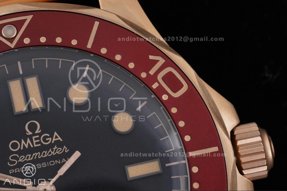 Seamaster 300M Diver Rose Gold VSF 1:1 Best Edition Black Dial on Mesh Bracelet A NewStyle 65