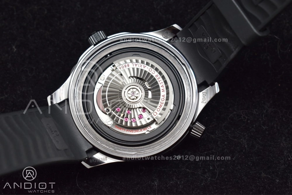 QuickDry Seamaster 300m 43.5mm Black Ceramic VSF 1:1 Best Edition Black Dial on Black Rubber Strap A 1066